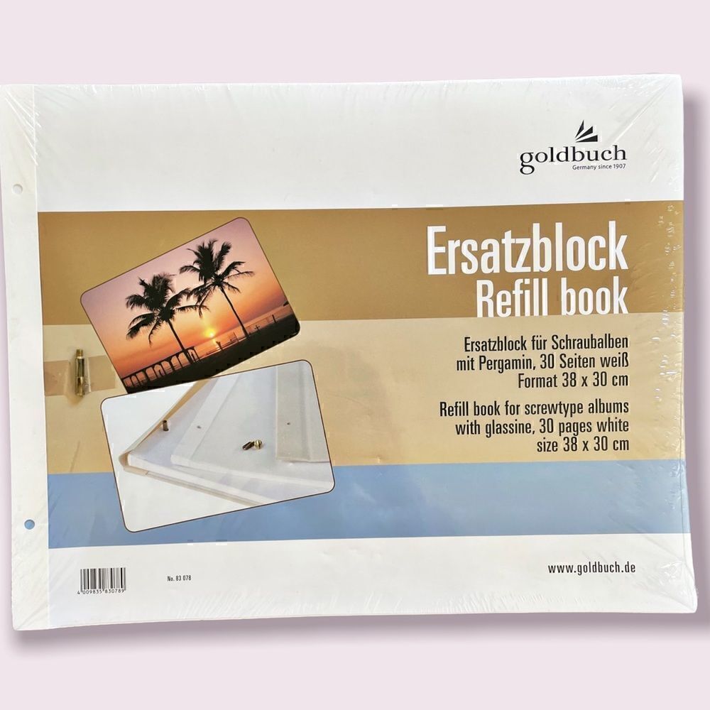 Goldbuch Refill Pad for Screw Type Albums with Glassine Cover NWT